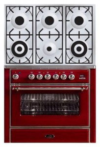 厨房炉灶 ILVE M-906D-MP Red 照片