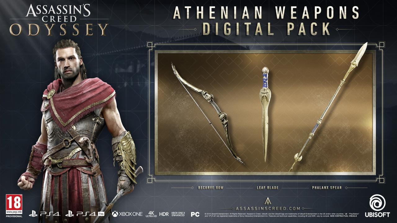 Assassin's Creed Odyssey - Athenian Weapons Pack DLC EU PS4 CD Key USD 8.06