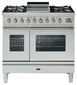 Stufa di Cucina ILVE PDW-90F-VG Stainless-Steel Foto