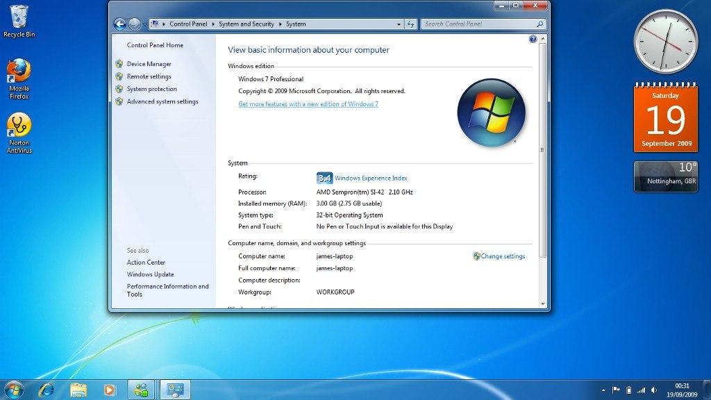 Windows 7 Professional OEM Key SP1 USD 23.72