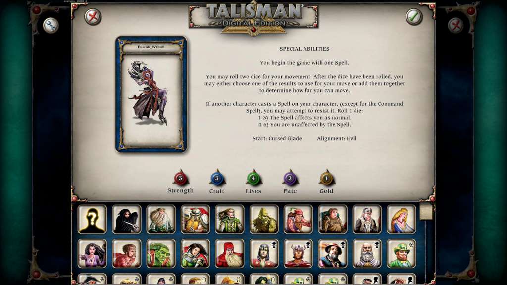 Talisman: Digital Edition - Black Witch Character Pack Steam CD Key USD 1.37
